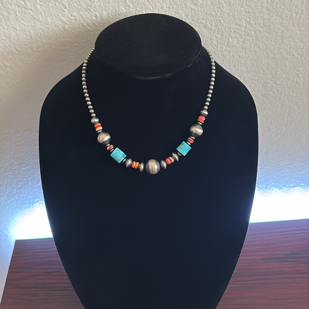 Sterling Silver Navajo Made Necklace